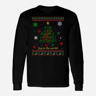 Vintage Gift Choir Musician Tree Ugly Christmas Sweater Sweatshirt Unisex Long Sleeve | Crazezy