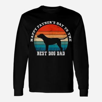 Vintage Happy Father’S Day To The Best Dog Dad Unisex Long Sleeve | Crazezy