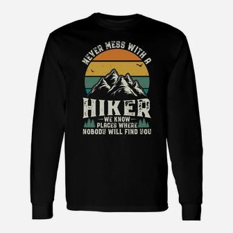 Vintage Hiking Shirt Men Hiker Outdoor Retro Camper Unisex Long Sleeve | Crazezy CA