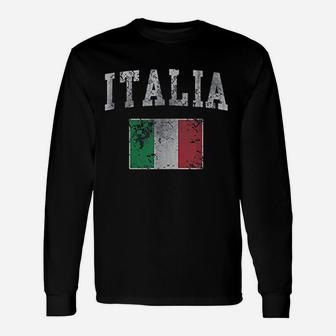 Vintage Italia Italian Flag Unisex Long Sleeve | Crazezy