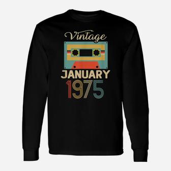 Vintage January 1975 45Th Birthday Gift 45 Years Old Unisex Long Sleeve | Crazezy CA