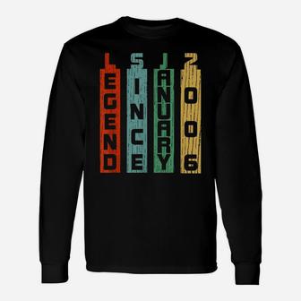Vintage Legend 14Th Birthday Gift January 2006 14 Years Old Unisex Long Sleeve | Crazezy CA