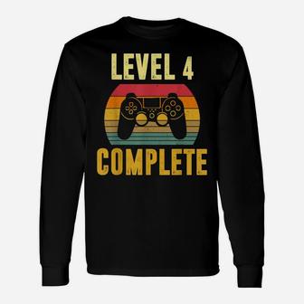 Vintage Level 4Th Complete 4 Year Wedding Anniversary Unisex Long Sleeve | Crazezy CA