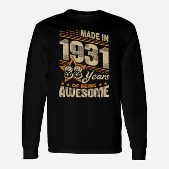 Vintage Made In 1930 89Th Birthday Gift 89 Years Old Awesome Unisex Long Sleeve | Crazezy DE