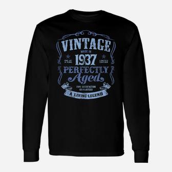 Vintage Made In 1937 Living Legend 83Rd Birthday Unisex Long Sleeve | Crazezy