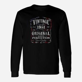 Vintage Made In 1981 Birthday Gift Unisex Long Sleeve | Crazezy