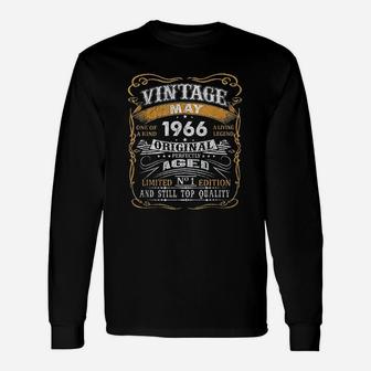 Vintage May 1966 55 Years Old 55Th Birthday Unisex Long Sleeve | Crazezy AU