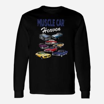 Vintage Muscle Cars Sweatshirt Classic Old Retro Hot Rod Car Unisex Long Sleeve | Crazezy