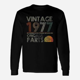 Vintage Original Parts Birthday 1977 Unisex Long Sleeve | Crazezy