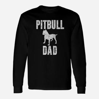 Vintage Pitbull Dad Gift Dog Lover Pet Daddy Pit Bull Father Unisex Long Sleeve | Crazezy CA