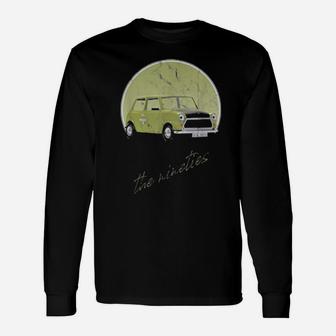 Vintage Retro 90S Yellow Car Distressed Long Sleeve T-Shirt - Monsterry UK