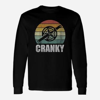 Vintage Retro Bicycle Cranky Gifts For Cycling Lovers Cranky Unisex Long Sleeve | Crazezy