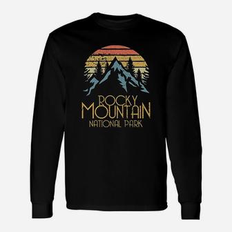 Vintage Rocky Mountains Unisex Long Sleeve | Crazezy