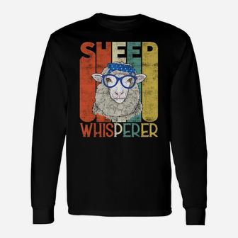 Vintage Sheep Farmer Retro Sheep Whisperer Sweatshirt Unisex Long Sleeve | Crazezy
