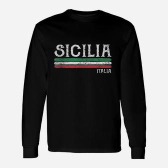 Vintage Sicilia Italy Unisex Long Sleeve | Crazezy