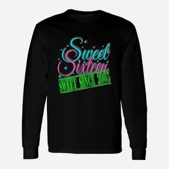 Vintage Sweet 16 Birthday Born 2005 Sixteenth Unisex Long Sleeve | Crazezy