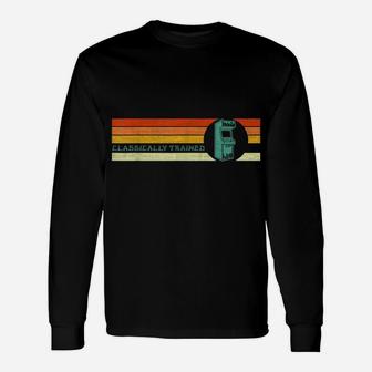 Vintage Video Games Classically Trained - Gamer Retro Unisex Long Sleeve | Crazezy