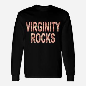 Virginity Pink Leopard Print Rocks Cool Trendy Animal Print Unisex Long Sleeve | Crazezy DE