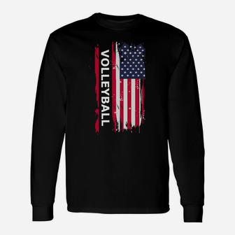 Volleyball Usa Patriotic, Volleyball Players And Coach Gift Unisex Long Sleeve | Crazezy CA