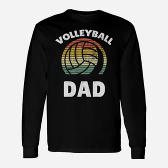 Volleyball-Vintage-I-Dad-Father-Support-Teamplayer Long Sleeve T-Shirt - Monsterry DE