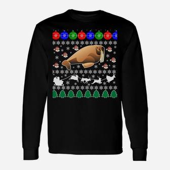 Walrus Tusks Seal Ugly Christmas Sweater Xmas Party Jumper Sweatshirt Unisex Long Sleeve | Crazezy UK