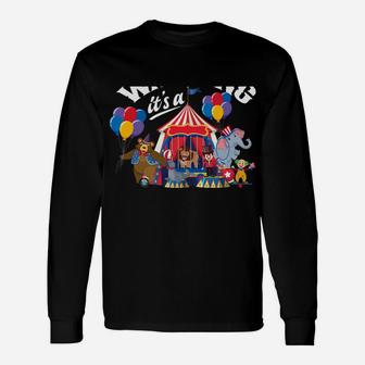 Warning It's A Circus Here Today Carnival Birthday Party Unisex Long Sleeve | Crazezy