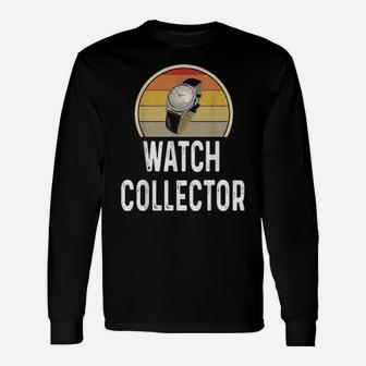 Watch Collector Enthusiast Retro Long Sleeve T-Shirt - Monsterry UK