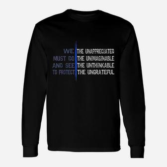 We The Unappreciated Thin Blue Line Leo Police Unisex Long Sleeve | Crazezy
