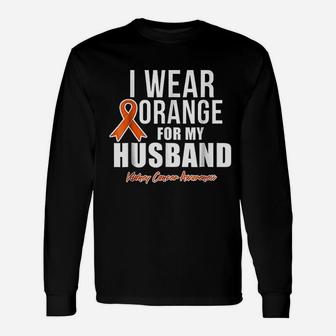 I Wear Orange For My Husband Long Sleeve T-Shirt - Thegiftio UK