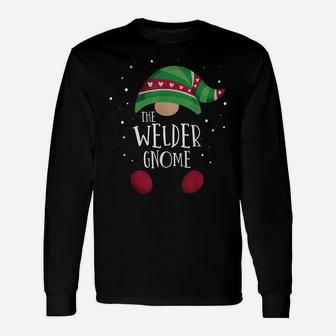Welder Gnome Matching Christmas Pjs Family Pajamas Unisex Long Sleeve | Crazezy