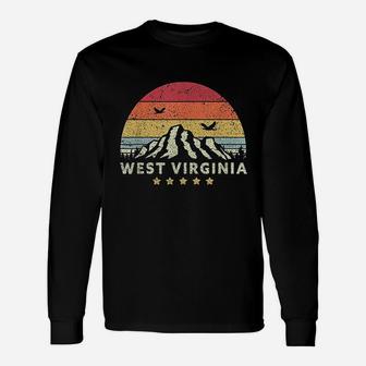 West Virginia Retro Style Wv Usa Unisex Long Sleeve | Crazezy DE