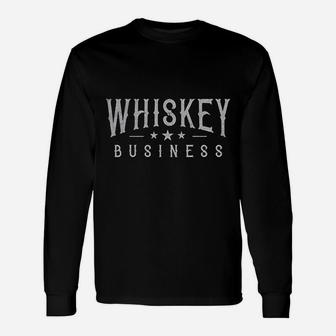 Whiskey Business Funny Drinking Drunk Party Vintage Unisex Long Sleeve | Crazezy UK
