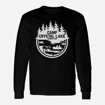 White Camp Crystal Lake Retro Nj 80S Horror Movie Jason Unisex Long Sleeve | Crazezy UK