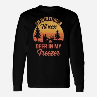 Whitetail Buck Funny Deer Hunting Hunter I'm Into Fitness Unisex Long Sleeve | Crazezy DE