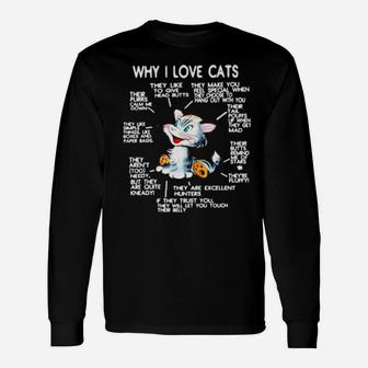 Why-I-Love-Cats-Reason Sweater Long Sleeve T-Shirt - Monsterry CA