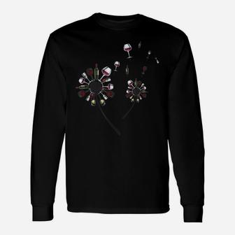 Wine Dandelion Flower For Man And Woman Unisex Long Sleeve | Crazezy CA