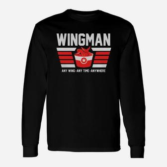 Wingman Chicken Wing Lover Long Sleeve T-Shirt - Thegiftio