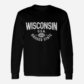 Wisconsin The Badger State Unisex Long Sleeve | Crazezy DE