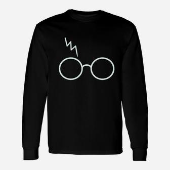 Wizard Hp Glasses Scar Lightning Long Sleeve T-Shirt - Thegiftio UK