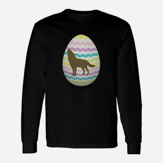 Wolf Easter Eggs Long Sleeve T-Shirt - Thegiftio UK