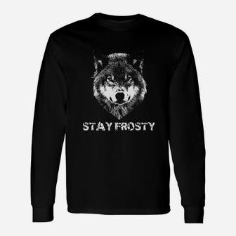 Wolf Lover Stay Frosty Long Sleeve T-Shirt - Thegiftio UK