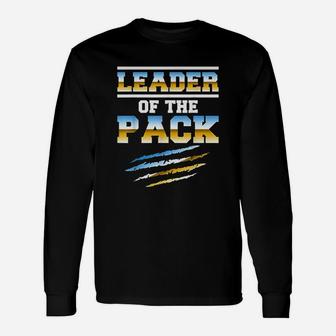 Wolf Pack Leader Of The Pack Paw Long Sleeve T-Shirt - Thegiftio UK