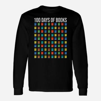 Womens 100 Days Of Books Happy 100Th Day Librarian Teacher Gift Unisex Long Sleeve | Crazezy DE
