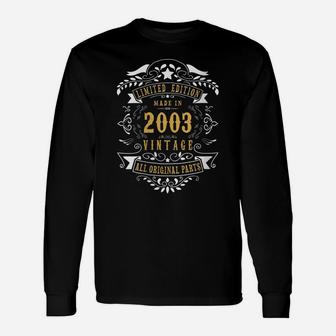 Womens 16 Years Old Made In 2003 Vintage 16Th Birthday Gift Idea Unisex Long Sleeve | Crazezy