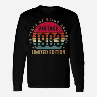 Womens 39 Year Old Vintage 1983 Made In 1983 Retro 39Th Birthday Unisex Long Sleeve | Crazezy