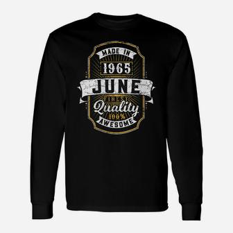 Womens 56Th June Birthday 56 Years Old Vintage Made Born 1965 Unisex Long Sleeve | Crazezy