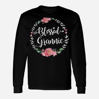 Womens Blessed Grannie Cute Flower Grannie Gift Unisex Long Sleeve | Crazezy CA