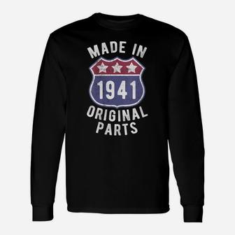 Womens Born In 1941 Vintage Made In 1941 Original Parts Birth Year Unisex Long Sleeve | Crazezy