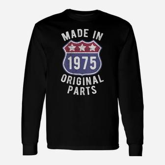 Womens Born In 1975 Vintage Made In 1975 Original Parts Birth Year Unisex Long Sleeve | Crazezy