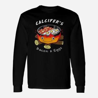 Womens Calcifer's Bacon And Egg Cook - Food Lover T Shirt Unisex Long Sleeve | Crazezy DE